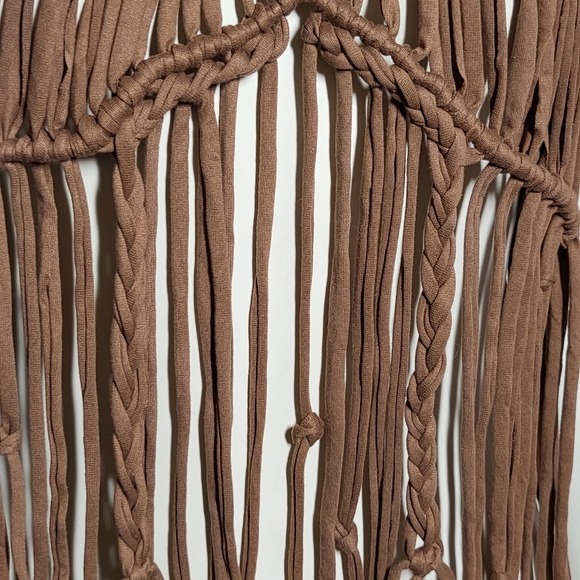 Gorgeous brown macreme tunic tank top with rhinestone bead - Picture 4 of 8